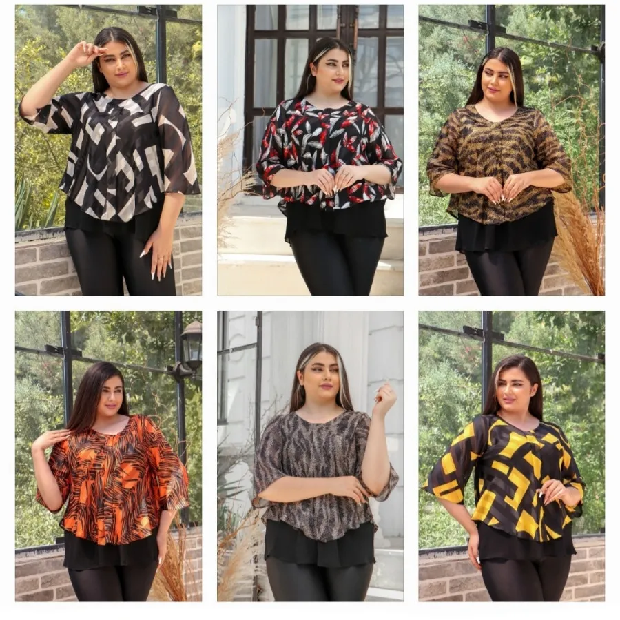 شومیز سایز بزرگ شقایق