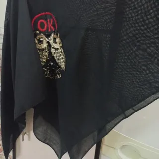 روسری مشکی نخی