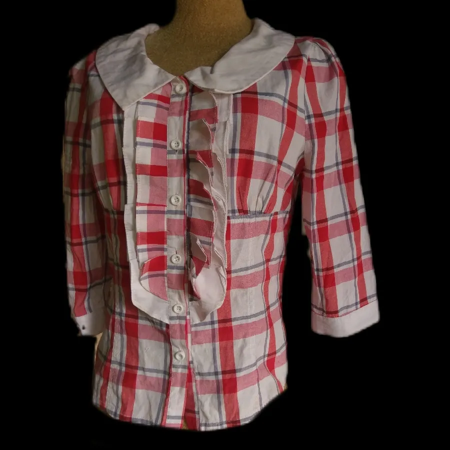 بلوز چهار خونه،یقه BB