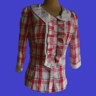 بلوز چهار خونه،یقه BB