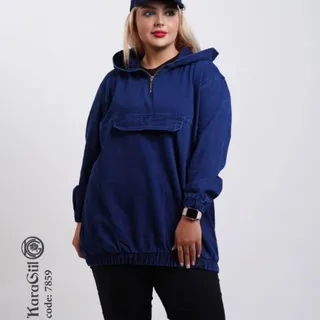 هودی جین سایز بزرگ