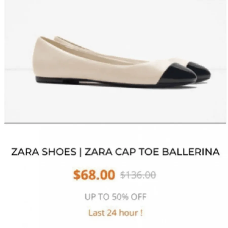 کفش عروسکی تخت زارا Zara