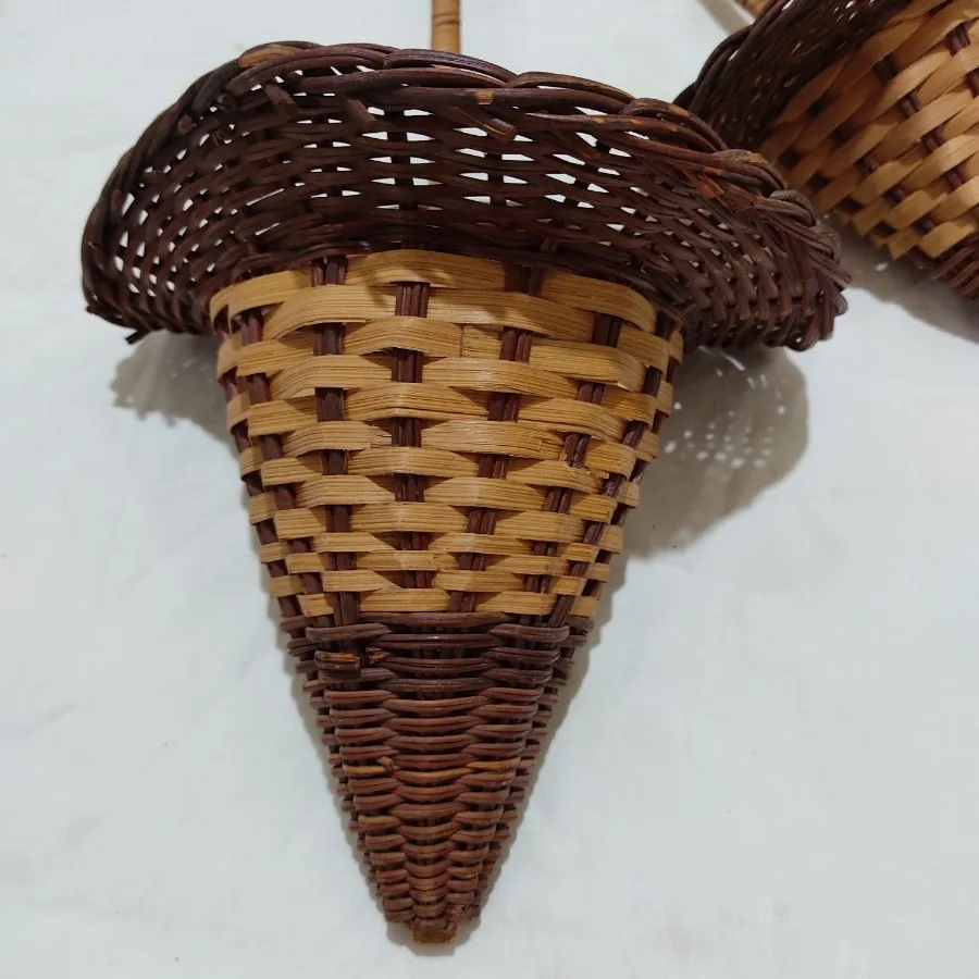 دوتا سبد عصایی گلدونی