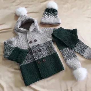 ژاکت و شال و کلاه بافتنی