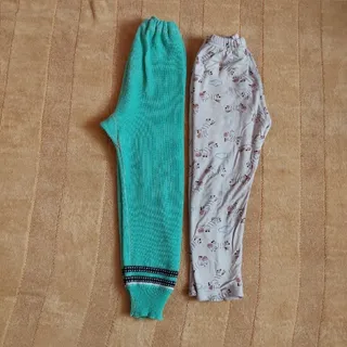 شلوار بافت سبز