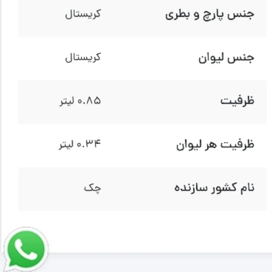 ست تنگ لیوان بوهیما