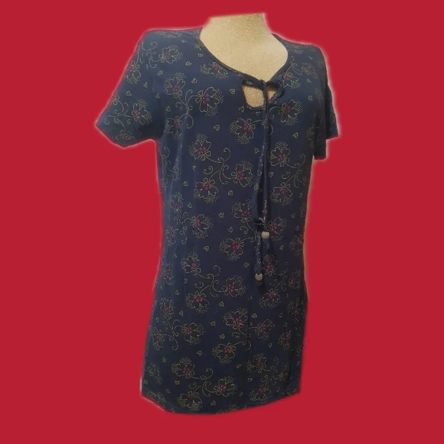 تیشرت ترک،سورمه ای گلدار