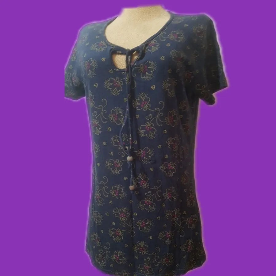 تیشرت ترک،سورمه ای گلدار