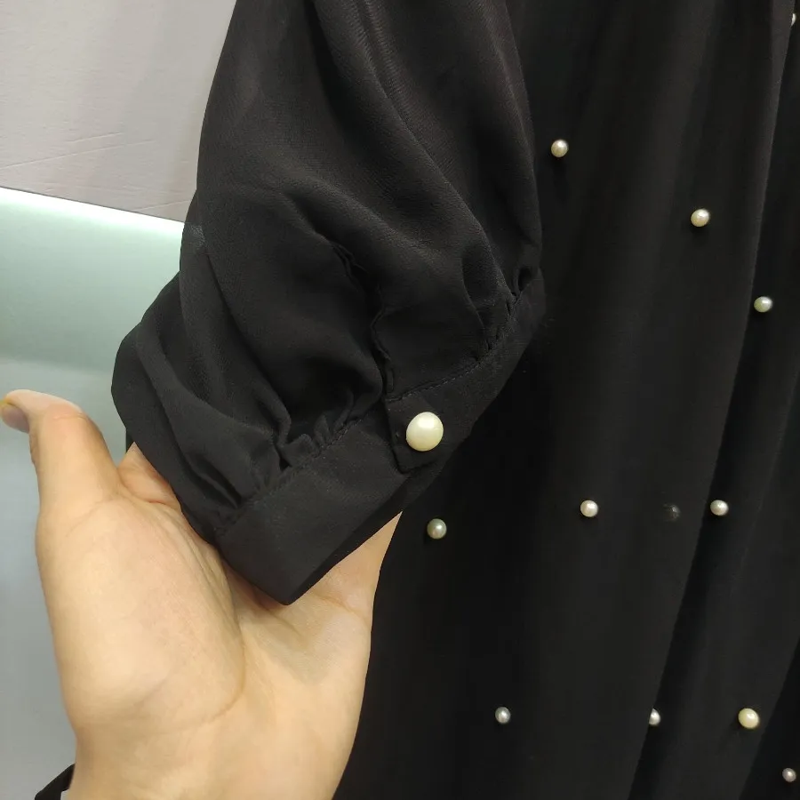 شومیز حریر مرواریدی