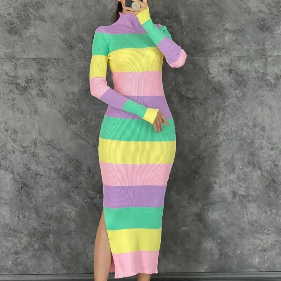 پیراهن بافت رنگی