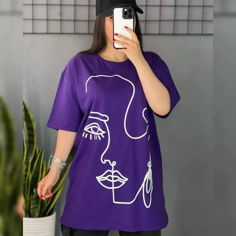 تیشرت لانگ رخ