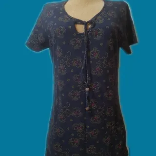 تیشرت ترک،سورمه ای گلدار