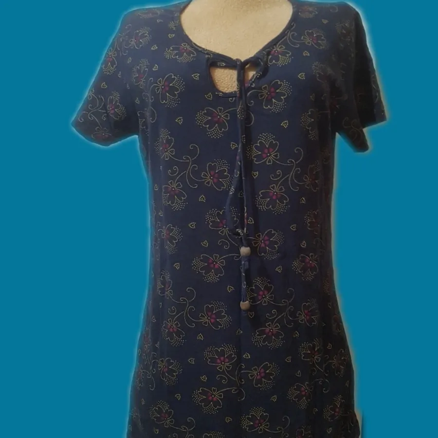 تیشرت ترک،سورمه ای گلدار