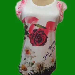 تیشرت گل رز