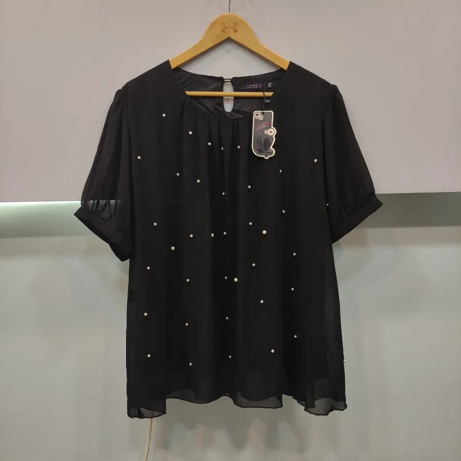 شومیز حریر مرواریدی