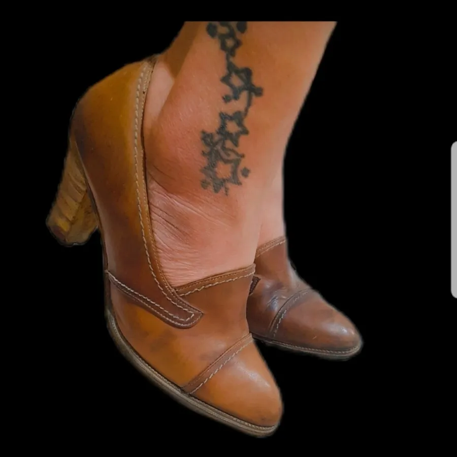 کفش چرم،عسلی