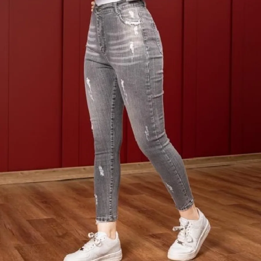 شلوارجین زنانه طوسی