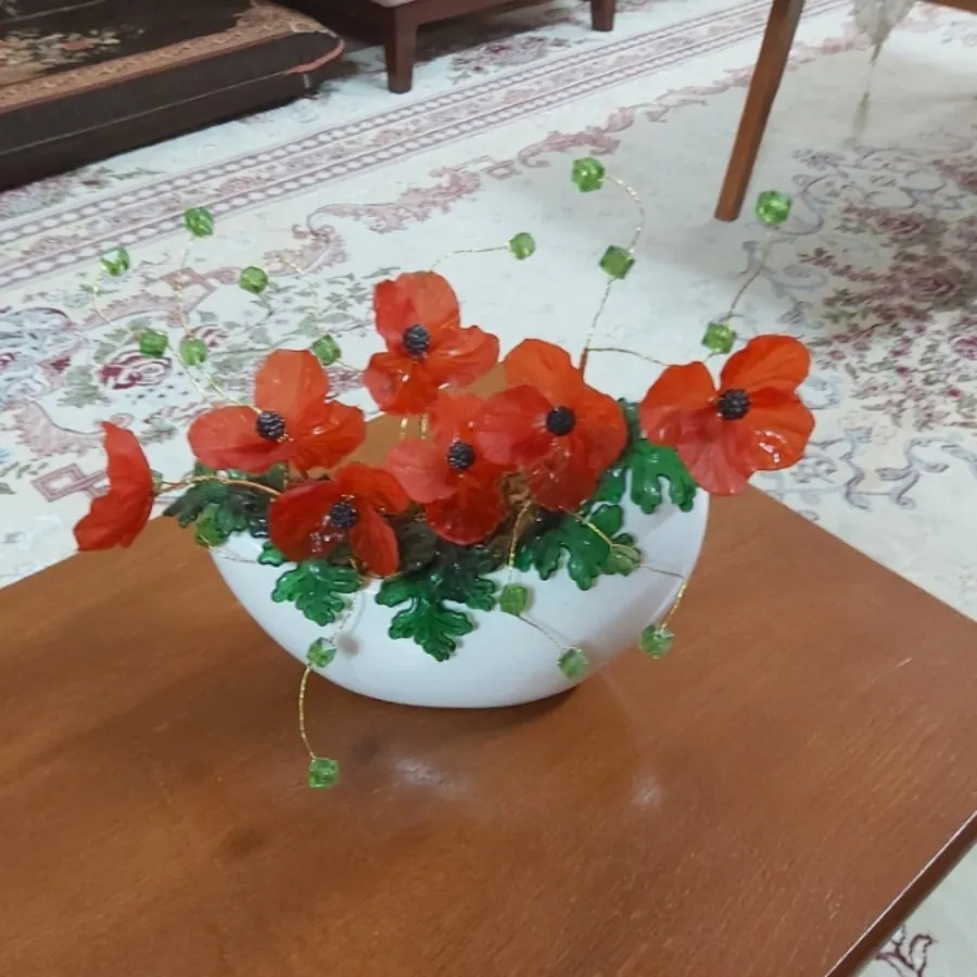 گلهای شقایق کریستالی