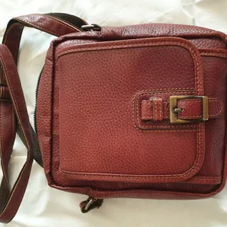 COACH F31664 Red Hadley Luxe Grain Leather Field Crossbody Shoulder Bag