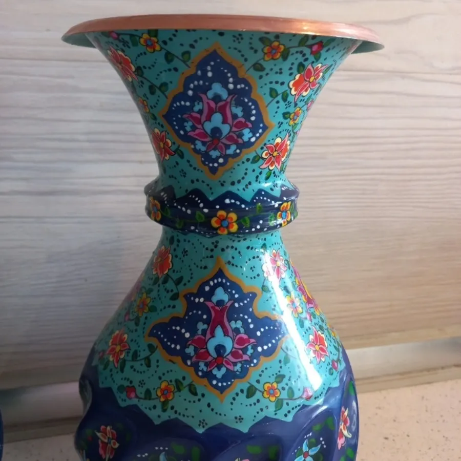 ست گلدان مسی