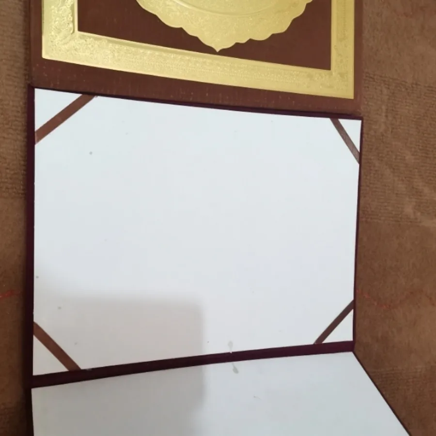 لوح تقدیر مخمل طلا کوب