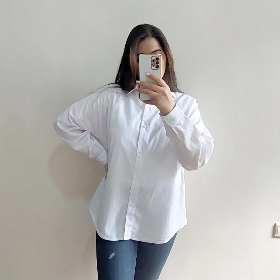 شومیز سفید ساده