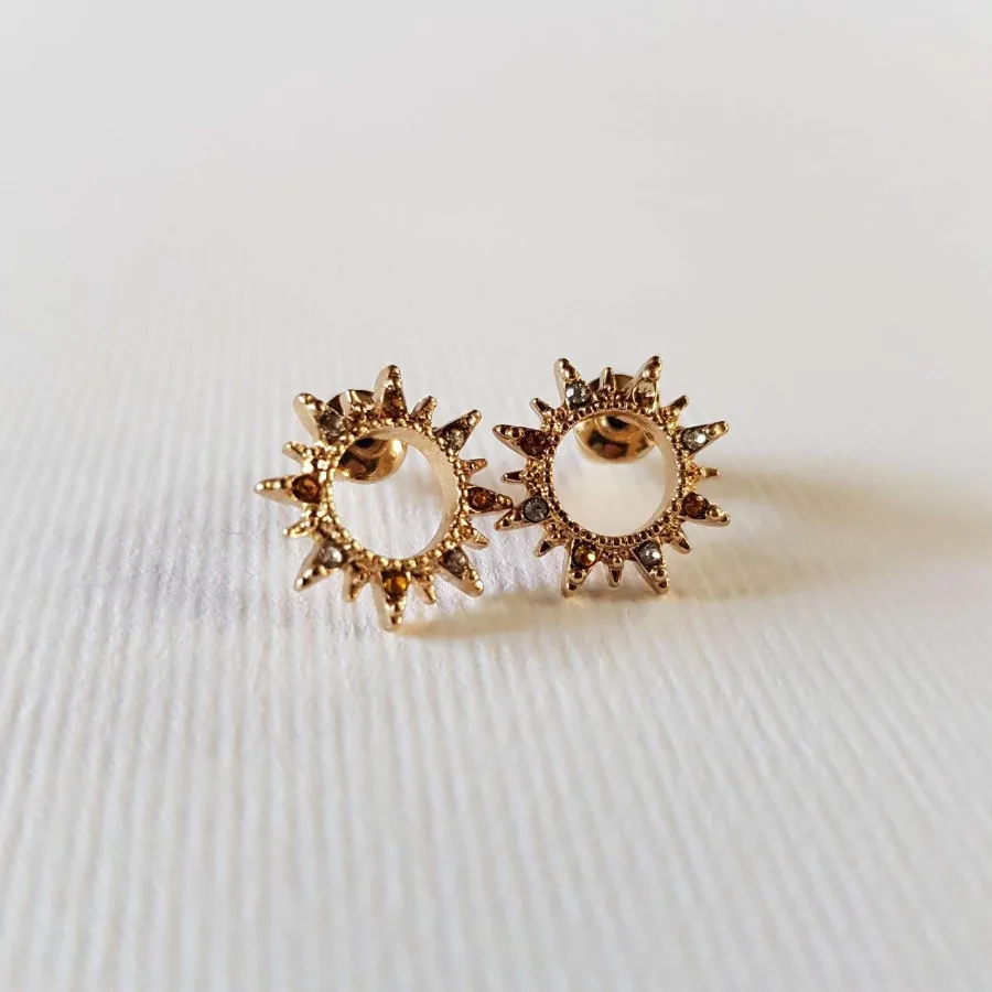 گوشواره گلگوش آبکاری طلا