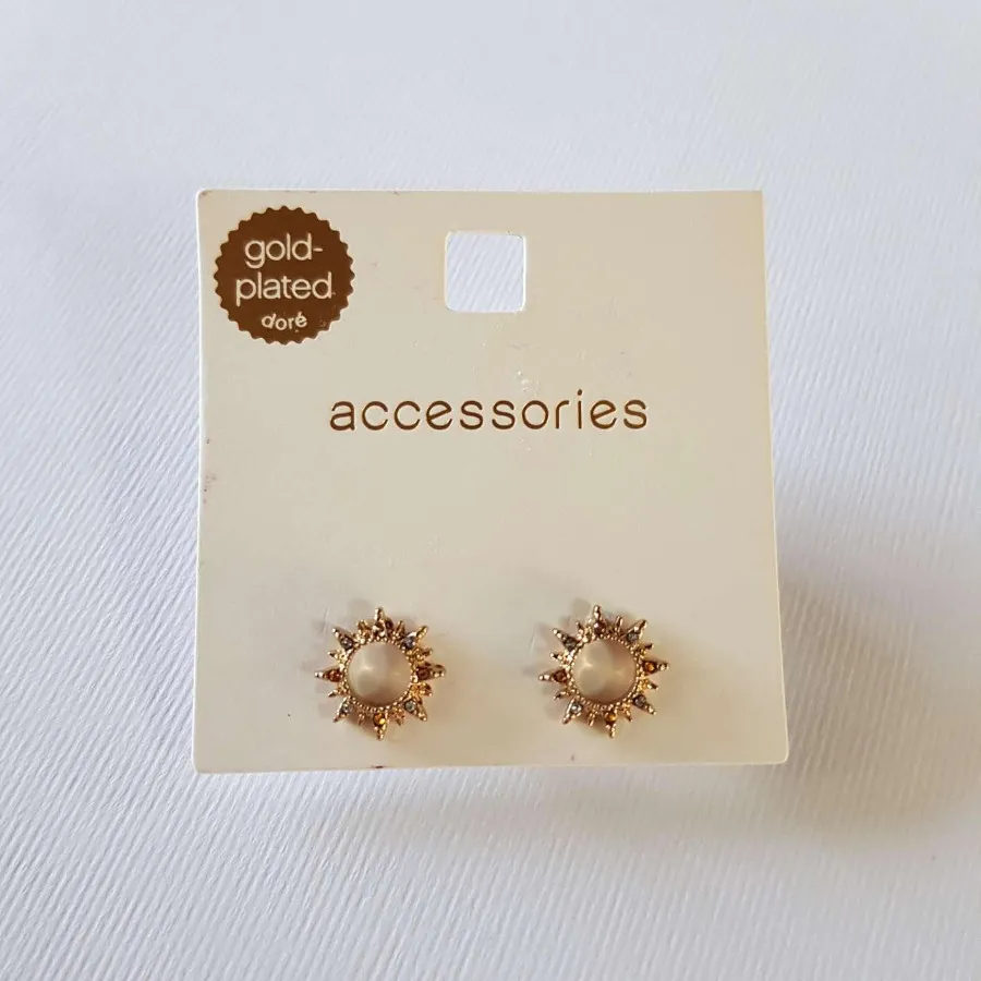 گوشواره گلگوش آبکاری طلا