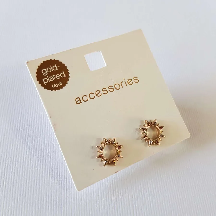 گوشواره گلگوش آبکاری طلا