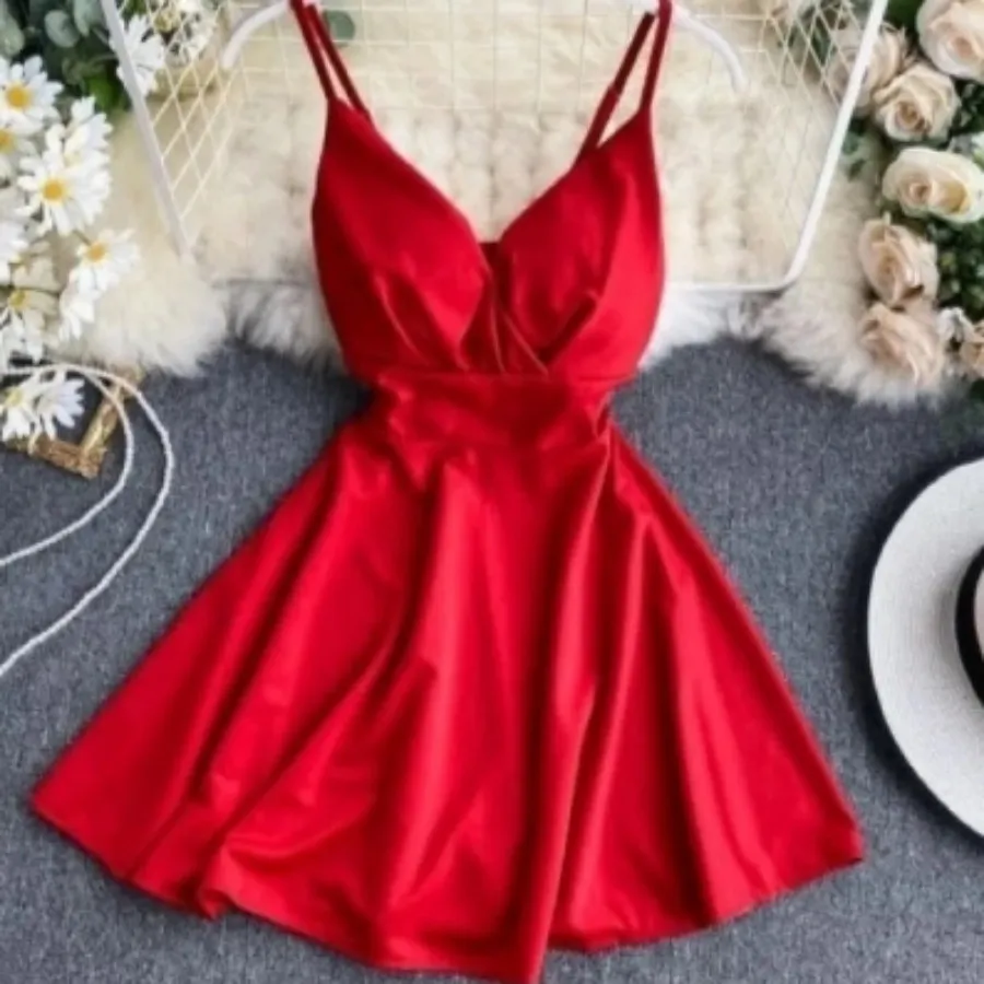 لباس خواب ساتن قرمز