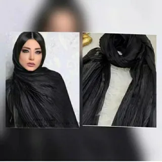 شال مشکی پلیسه