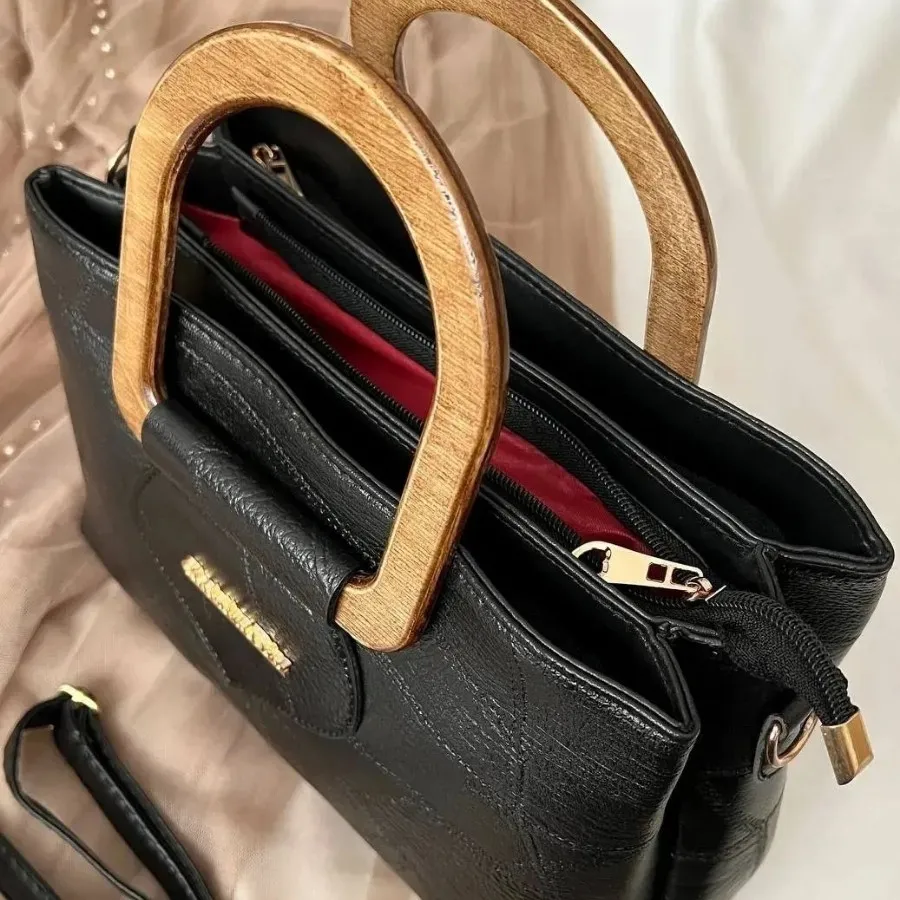 کیف دسته چوبی