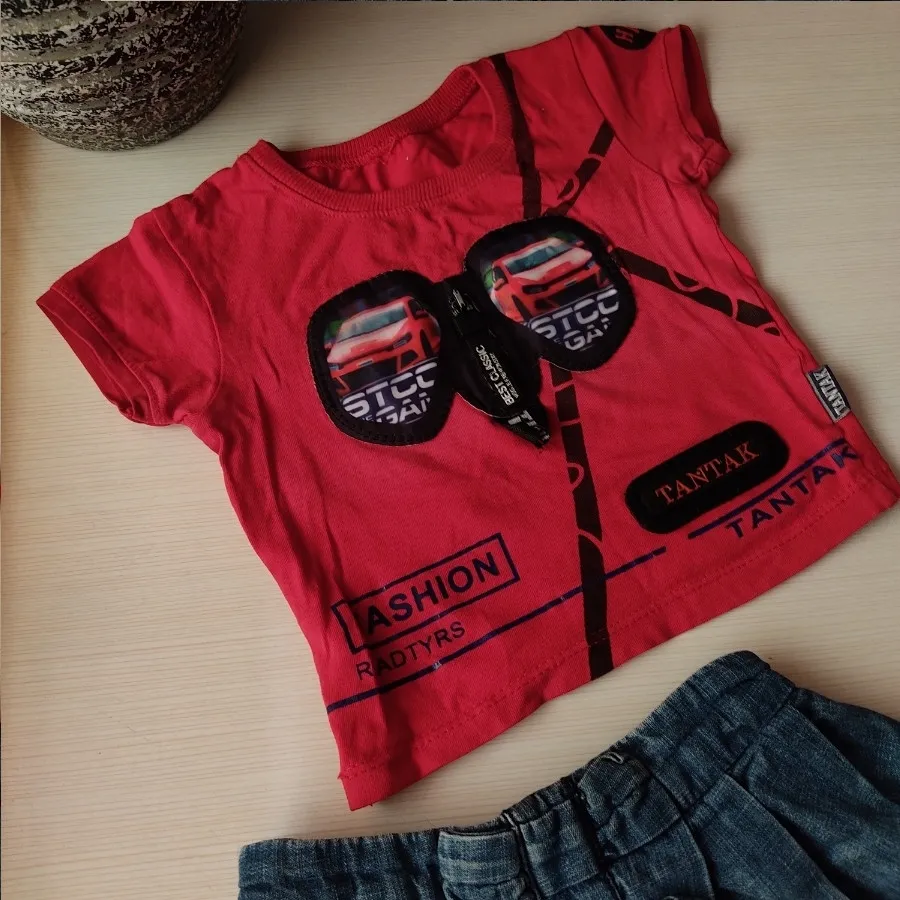 بلوز کراپ و دامن جین