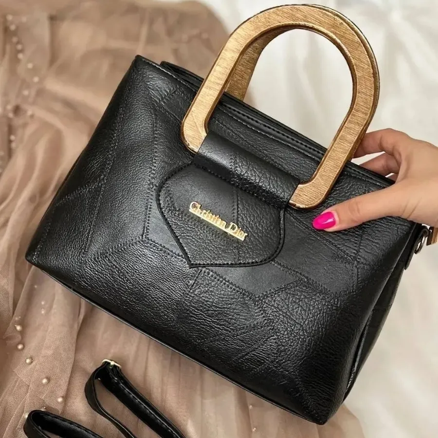 کیف دسته چوبی