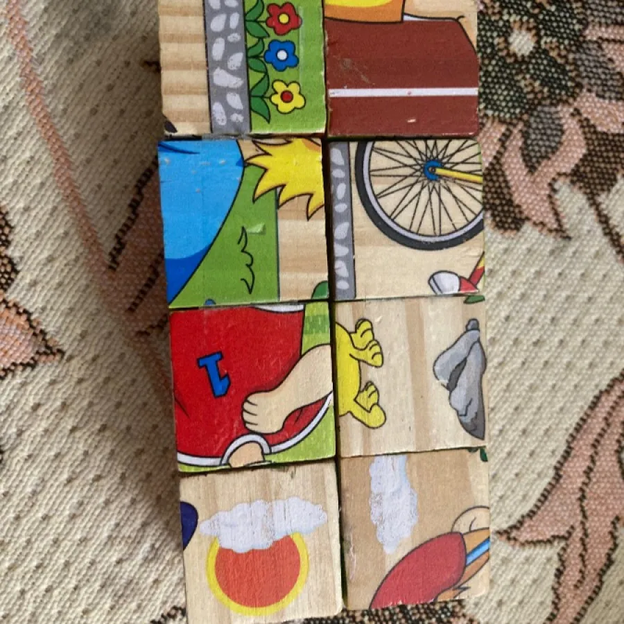 پازل شش وجهی چوبی