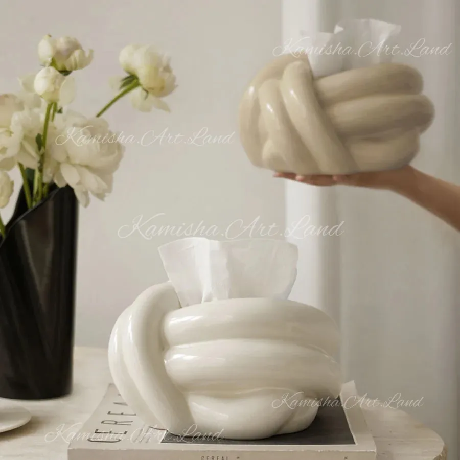 باکس دستمال طرح گره