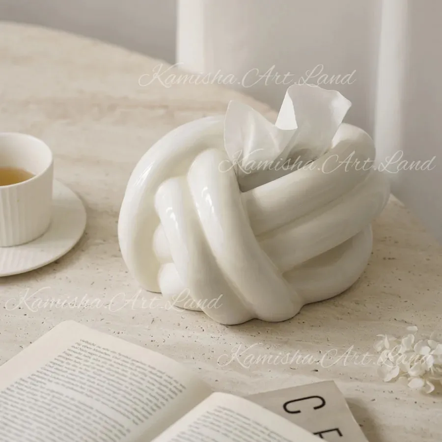باکس دستمال طرح گره