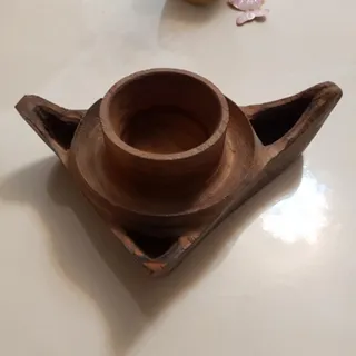 جا شمعی چوبی