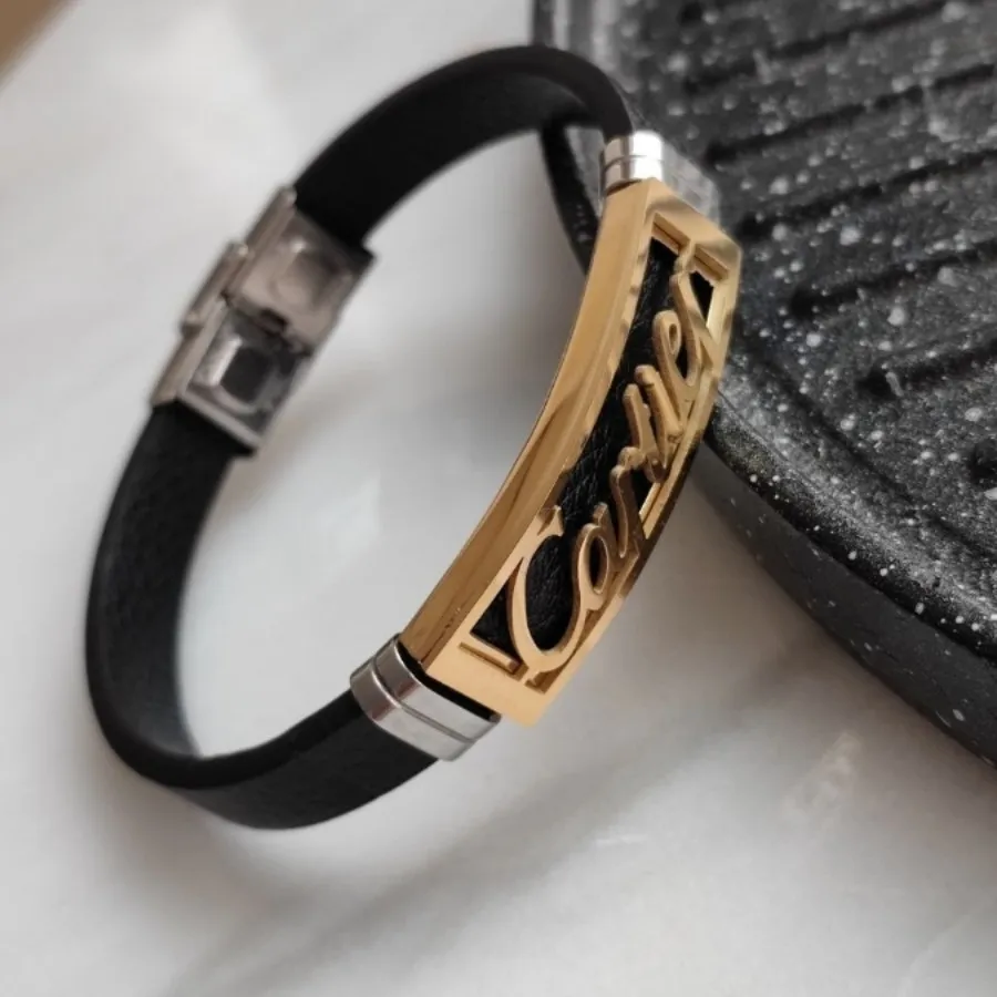 دستبند چرمی مردانه