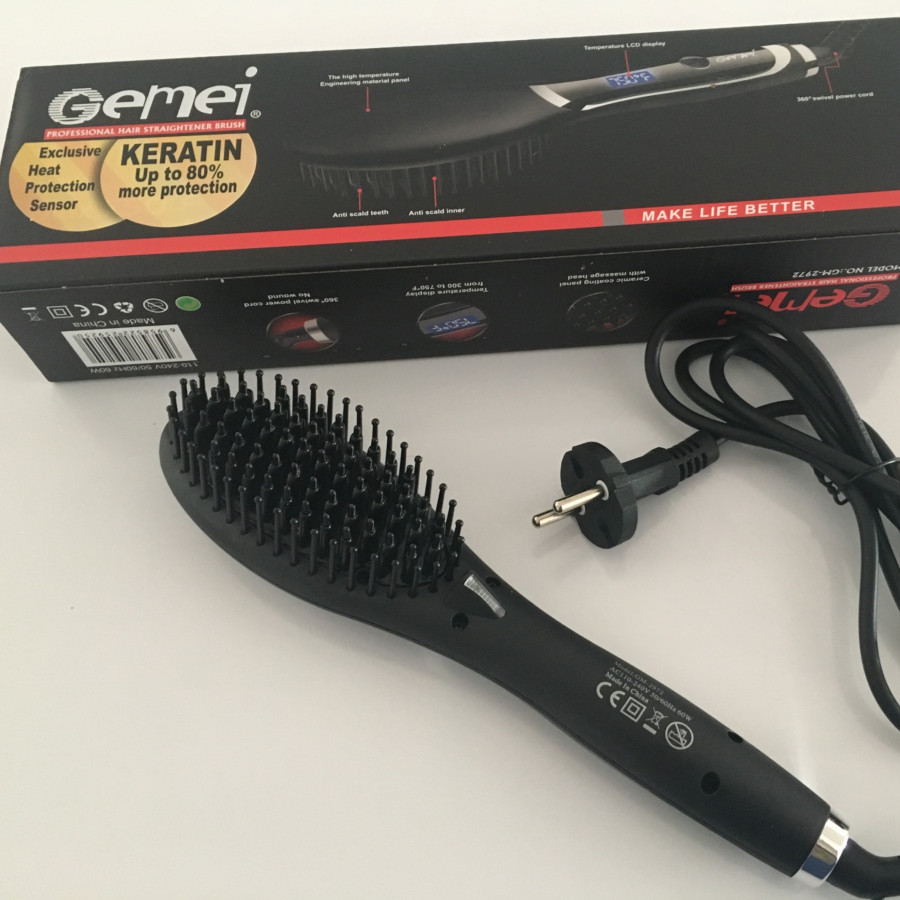 Gemei hair straightener on sale brush