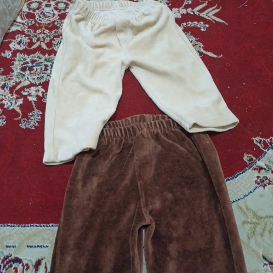 دو تاشلوار مخمل نوزادی