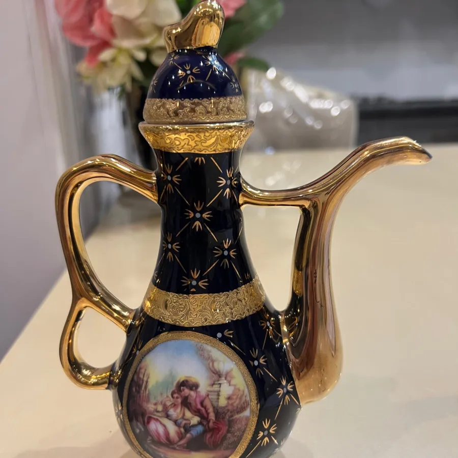 ظروف طلاکوب سرمه ای