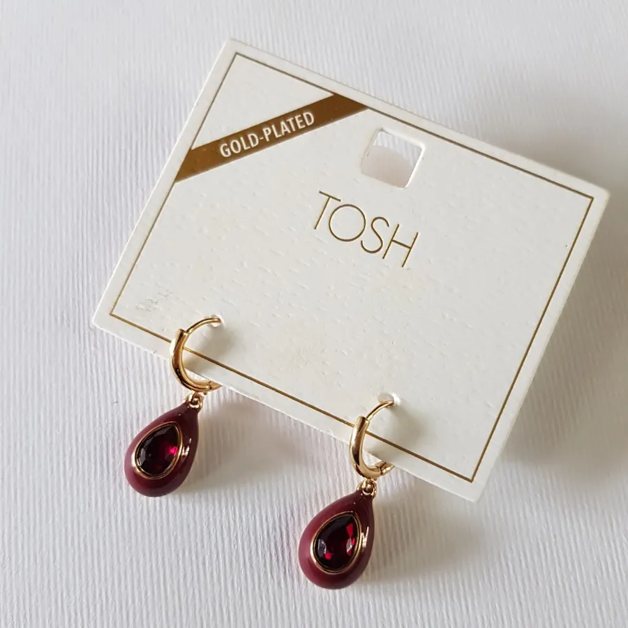 گوشواره آبکاری طلا قرمز