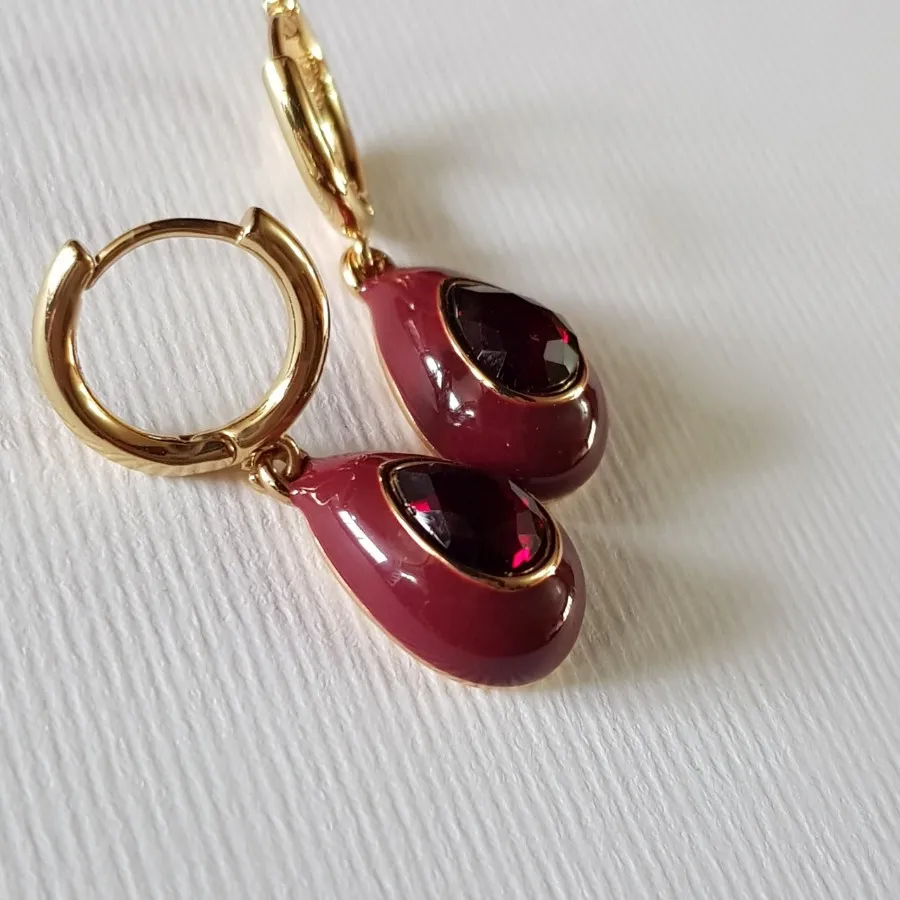 گوشواره آبکاری طلا قرمز