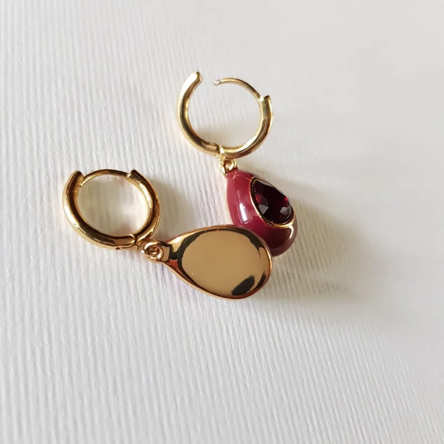 گوشواره آبکاری طلا قرمز