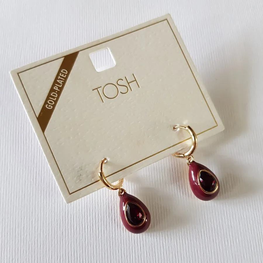 گوشواره آبکاری طلا قرمز