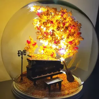 چراغ پیانو  دستساز پاییزی