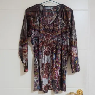 بلوز مخمل گلدار