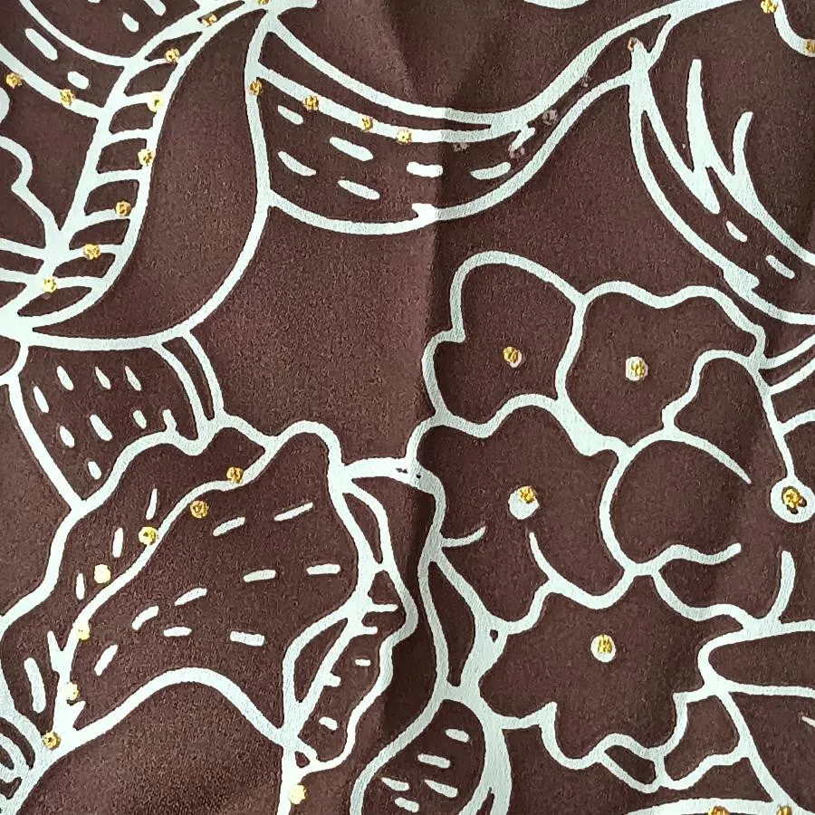 روسری ساتن طلاکوب مجلسی