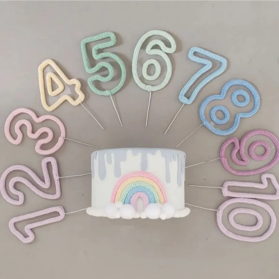 تاپر کیک اعداد ریسمان باف
